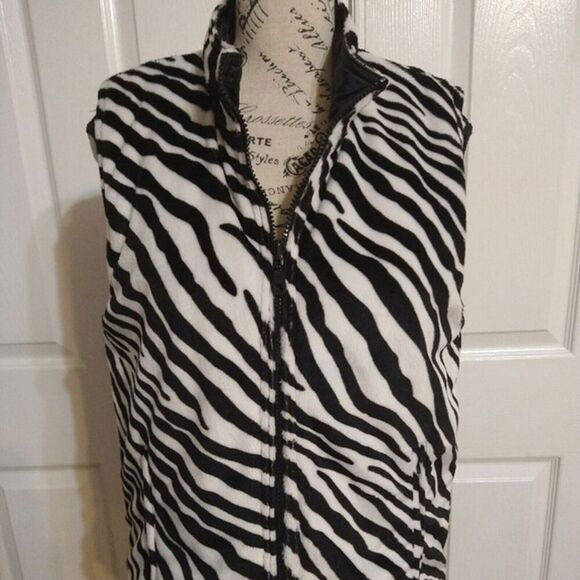Zebra puffer ladies reversible vest medium - Picture 2 of 7